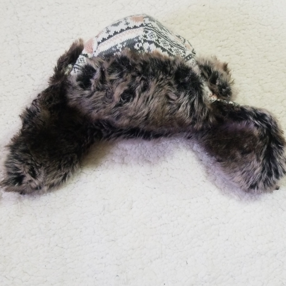 Fuzzy winter full ski cap